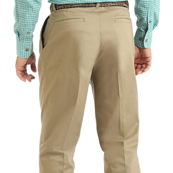 Wrangler khaki Men's Pleated Front Casual Pant 34X30 - Picture 2 of 7